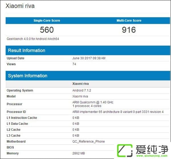 rivaСC(j)Geekbench